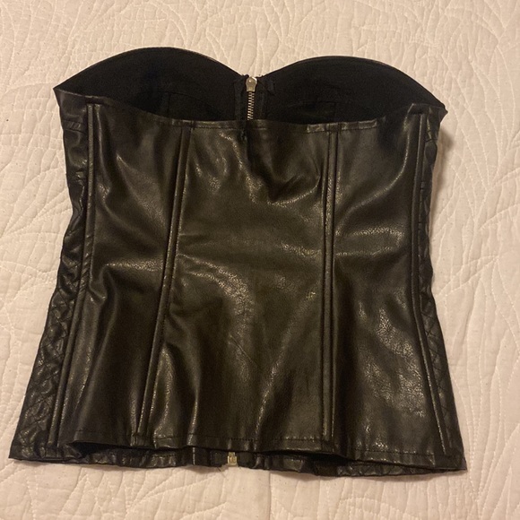 Faux leather zipper corset from Charlotte Russe size Small - Picture 2 of 3